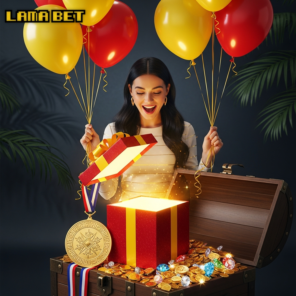 Lamabet casino player celebrating a high-volatility slot payout